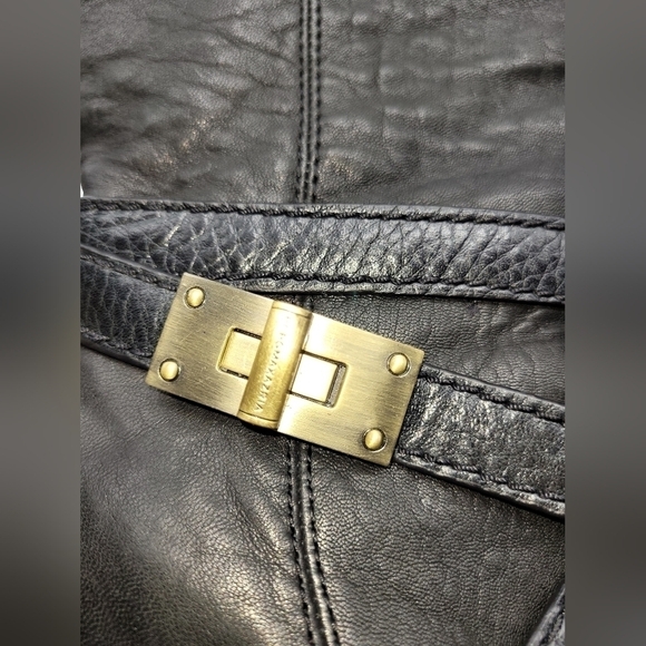 BCBGMAXAZRIA Ma-Remy Knee High Black Lamb Leather Wedge Boots Size 8.5 - Picture 12 of 16